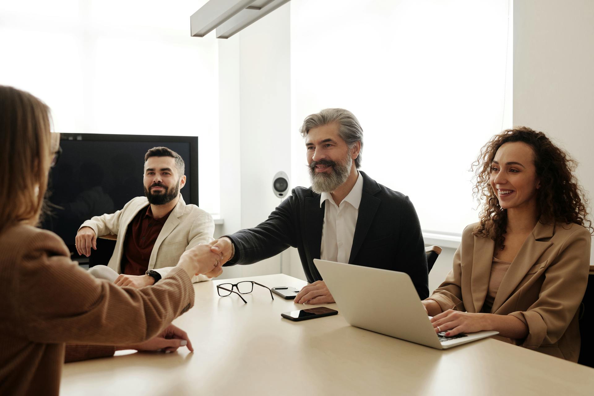 A group of workers planning