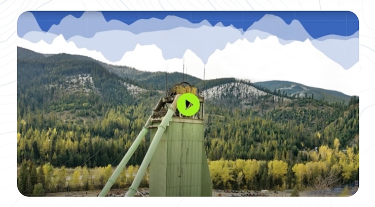 Video of Hecla mining equipment with a play button