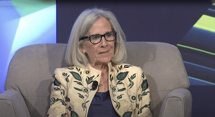 Cassie Boggs talking during an interview